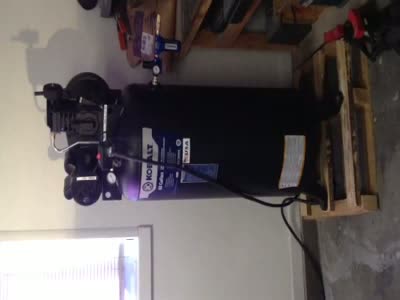 2013 Bombardier DS650 - Kobalt Hausfeld 3.7 hp 60 gallon compressor wiring and plumbing - 5 sec video of 30 minute break in