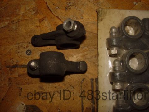 1969 Ford Fairlane - Close-up view of engine rocker arms and pushrods, with visible text overlay indicating an eBay listing ID.