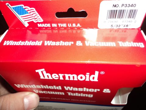 2004 Mercury Grand Marquis - A box of Thermoid windshield washer and vacuum tubing is shown, manufactured in the USA.