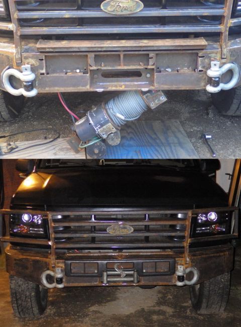 1983 Ford Bronco - My thumb is still sore, but the winch is back in. I'll probably stress-test the whole thing later this week... IF THE IMAGE IS TOO SMALL, c…