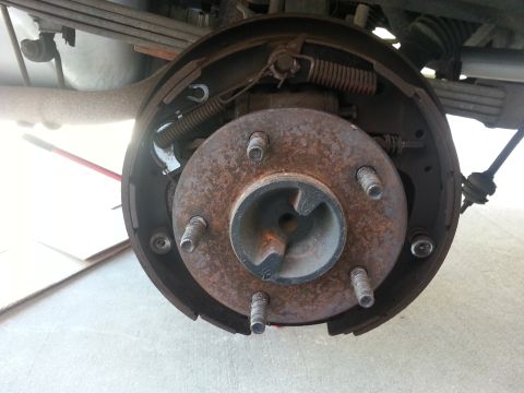 1994 Ford Bronco - This photo shows a rear drum brake assembly, not a 1994 Ford Bronco.
