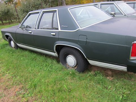 1991 Ford LTD Crown Victoria - This older model sedan is parked in a grassy area, with another vehicle visible beside it.