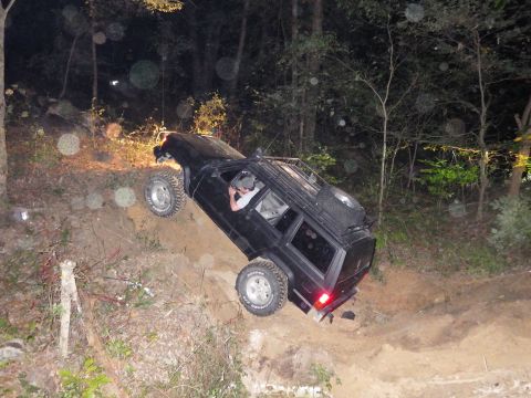 1983 Ford Bronco - Bo gave it a try, but he didn't have the breakover angle, either. Finally, he gave up, too, and backed down. But he slid trying to back up…