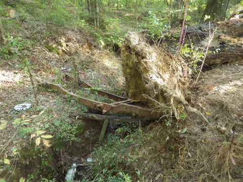 1983 Ford Bronco - The first roll was fairly easy, but when the root ball hit the Bronco frame bridge, it took a lot to make the heavy end climb up the creek…