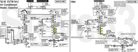 1992 Ford Bronco - '92 - '94 Bronco - F150 AC wiring diagram