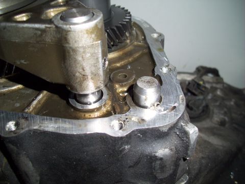 1995 Ford Probe - A detailed view of internal transmission workings, showing gears and mechanical parts.