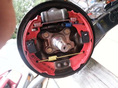 1991 Ford Festiva - This photo shows a brake drum assembly, not a 1991 Ford Festiva.