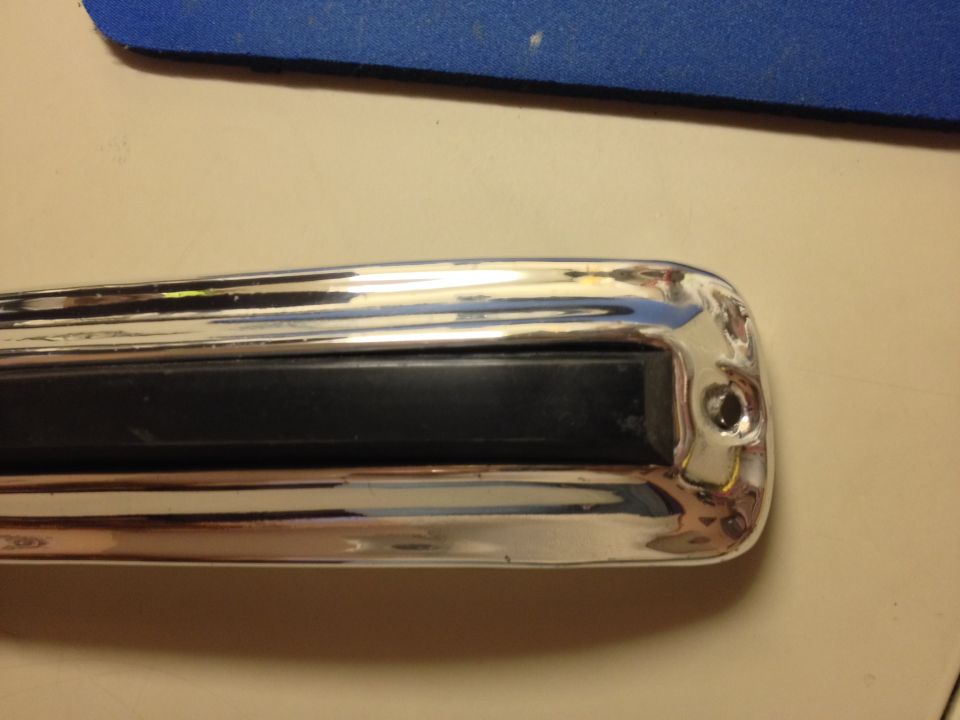 Chrome bumper trim with black insert