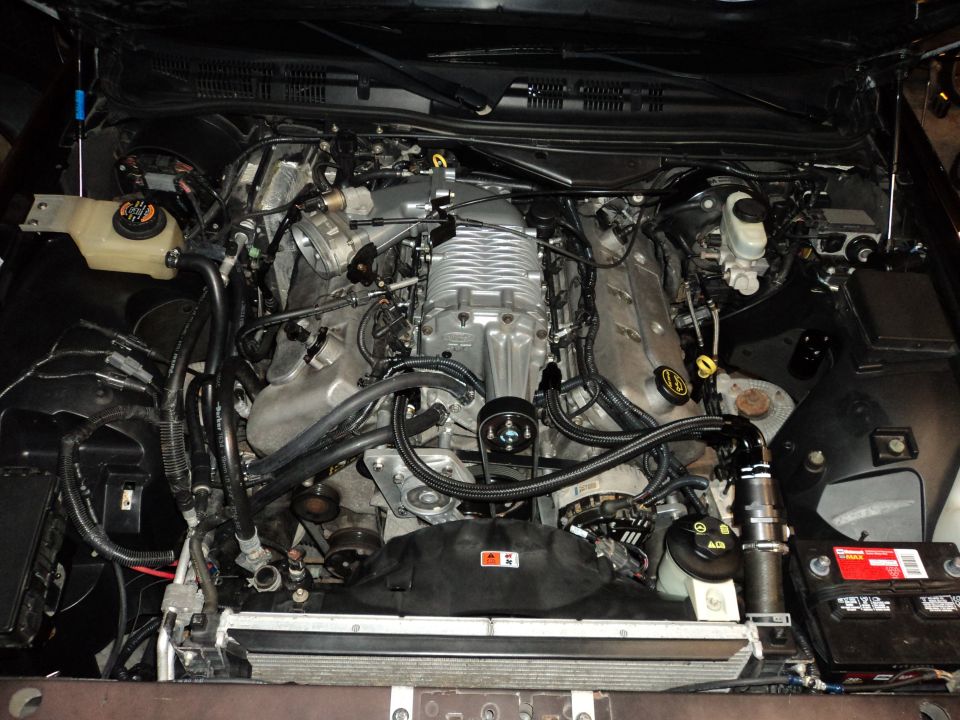 2004 Mercury Grand Marquis supercharged V8 engine bay