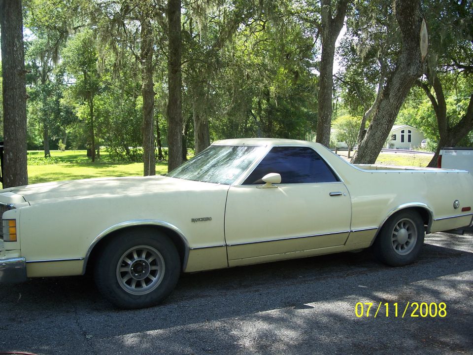 1977 Ford Ranchero “ole yeller (pale yellow paint job)”