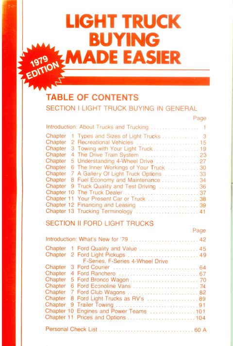 1979 Ford Bronco “buyers guide”